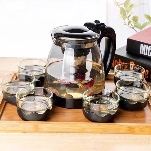 茶館必備 大容量耐高溫玻璃茶壺套裝，品味花茶時光